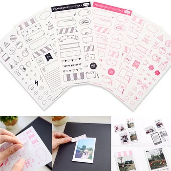 6 listov/veľa DIY kalendár papierové nálepky scrapbooking polaroid denník album nálepky post kancelárske potreby školské potreby