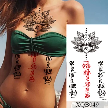Nepremokavé Dočasné Tetovanie Nálepky Mesiac Totem India Flash Tetovanie Slivka Dragon Mandala Body Art Rameno Falošné Tetovanie Ženy Muži