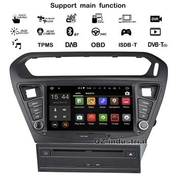 QZ priemyselné HD 7inch pre Peugeot 301 pre Citroen Elysee auto dvd prehrávač s Rádiom Navigácia GPS, 3G, 4G Wifi, BT SWC RDS Mapu
