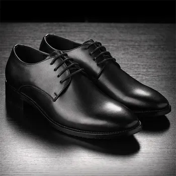 Pánske Čierne Šaty Topánky Mužov Formálne Topánky Kožené Luxusné Módne Svadobné Topánky Mužov Elegantné Obchodné Bežné Obchodné Oxford Mužov