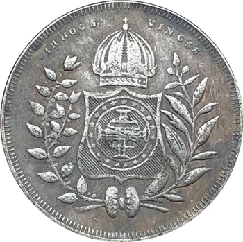 1834 Brazília 100 Reis mince KÓPIA