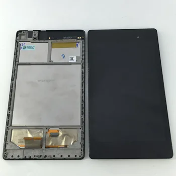 7 palcový Pre Asus Google Nexus 7 2nd Gen 2013 ME571K K008 LCD Displej+Dotykový Displej Digitalizátorom. S Rámom Wifi Verzia