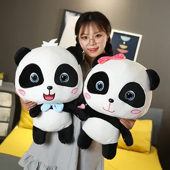 BabyBus 22 cm Kawaii Panda Plyšové Hračky Záľuby Cartoon Zvierat Plyšové Hračky, Bábiky pre Deti Narodeniny Vianočný Darček