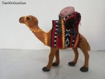 O 15x14cm plastická a kožušiny camel pevný model plavidlá, domáce dekorácie hračka darček w0340