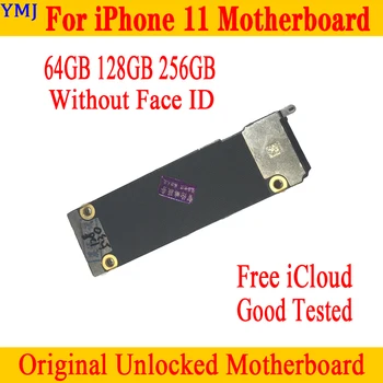 Factory unlock Pre iPhone 11 Pôvodný Dosky 64gb 128 gb kapacitou 256 gb,Zdarma iCloud Pre iPhone 11 Logic Dosky bez toho BEZ Tváre ID