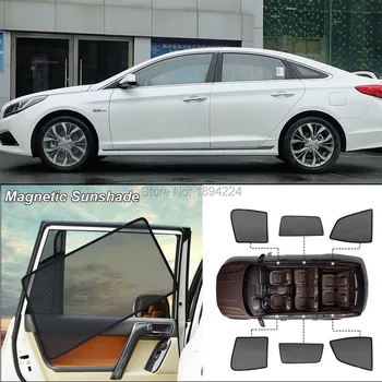 Auto Plné Bočné Okná Magnetické slnečník UV Ochrany Ray Blokovanie Oka Clonu Pre Hyundai Sonata