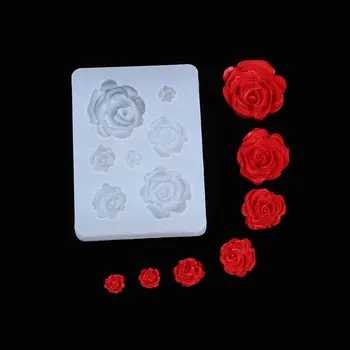 7 Veľkostí Živice Ruže Kvet Prívesok Silikónové Formy Živice Šperky Tvorby Umeleckých Remesiel X4YA