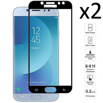 Samsung Galaxy J7 2017, Sada 2 kusy tvrdeného skla screen protector, anti-scratch ultra tenké jednoduchá inštalácia