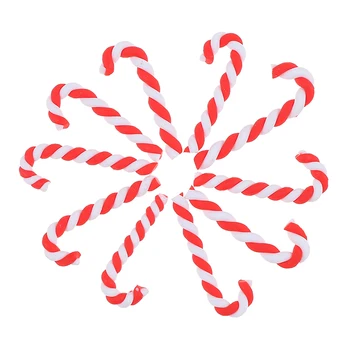 10Pcs Kawaii Roztomilý Hliny Vianočné Červená Biela Candy Cane Plavidlá, Domáce Vianočné Dekorácie Živice Flatback Cabochons Scrapbooking