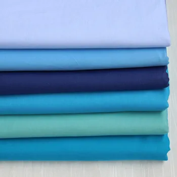 Bavlna SOLID FARBA MODRÁ séria keper handričkou DIY pre lôžkoviny vankúše handwork patchwork prešívanie domova šaty tkaniva