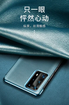 Luxusné Flip Magnetické Auto Spánku Originálne Kožené Puzdro Pre Huawei P40 Pro Prípade Kryt Telefónu Ochranný Plášť Pokožky Taška