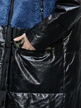 Z ovčej Kože, Bunda Skutočné Skutočné Dole Jeseň Zimný Kabát Ženy Oblečenie 2020 kórejský Vintage Dlhé Hrubé Topy ZT4400
