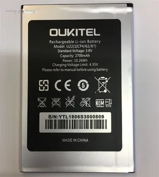Originálne nové Oukitel 22 2700mAh Batérie Záložnej Batérie Náhradné Pre Oukitel 22 Mobilný Telefón