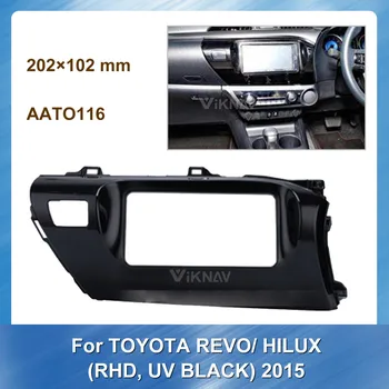 Autorádio Fascia pre Toyota Revo Hilux RHD UV Black DVD rám Dash Mount Kit Adapter Výbava Tváre Panel Rám Panel