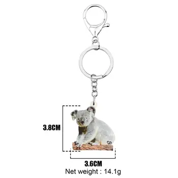 Newei Akryl Roztomilý Austrálsky Koala Keychains Tlač Zvierat Keyring Šperky Pre Ženy, Deti, Dievčatá, Narodeniny, Darček Taška Dekorácie