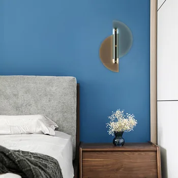 Loft svetlo crystal uličkou obývacia izba posteli luminaria de parede cabecero de cama