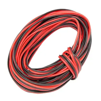 10M 18/20/22 Rozchod AWG Elektrický Kábel Drôt 2pin Pocínované Medené Izolované PVC Rozšírenie LED Strip Black Red