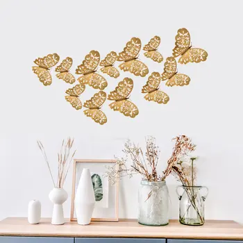 12Pcs/pack 3D Hollow Samolepky na Stenu Motýľ hot predaj stenu, nálepky, detská izba dekorácie Chladnička, pre Domáce dekorácie porovnanie