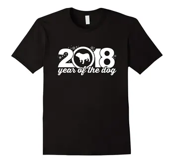 Buldog 2018 Rok Pes Roka T-Shirt Kvalitné Tričká Mužov Tlač Krátky Rukáv O Neck Tee Mužov Krátky Rukáv Originál