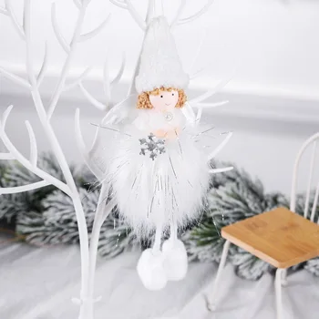 20 Cezhraničnej Vianočné Dekorácie, Ručne Vyrábané Plyšové Dievča Prívesok Anjel Vianočný Stromček Malý Závesný Držiak Darček
