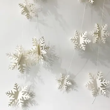3D Snow Party Dekorácie, Papierové Girlandy Svadobné Obrazovke Dekor 3 Veľké snehové Vločky Zloženie Narodeniny Vianočný Večierok Dodávky