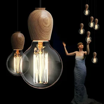 Severná Európa moderné jednoduchý prívesok lampa s drevom zásuvky Japonský štýl pre obývacia izba