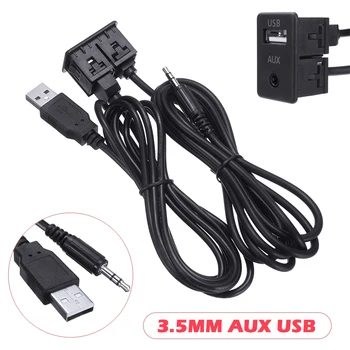 1pc 1m Čierne Auto, Loď AUX, USB Panel USB/AUX Switch kábel Kábel Adaptéra Pre Toyota Auto Truck Diely