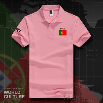 Portugalsko portugalská polo shirts mužov krátky rukáv biele značky vytlačené pre krajiny 2018 bavlna národ tímu vlajkou Portuguesa PT