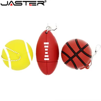 JASTER Športové loptu usb flash disk s kapacitou 8 gb 16 GB 32 GB, memory stick basketbal kl ' úč futbal Pendriver tenis usb disk, USB 2.0
