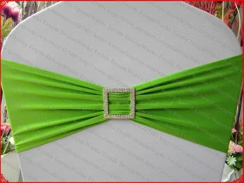Apple Green Jednej Vrstve Spandex/Lycra/Zväčšiť Kapela/Kryty S Štvorcových Diamond Spony&Pin Pre Svadobné Party Banquet Dekorácie
