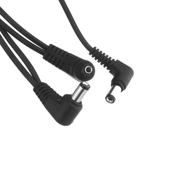 Vitoos 3 Spôsoby Elektródy venčeky Postroj Kábel Medený Drôt pre Gitarové Efekty, Napájanie Adaptér Splitter čierny