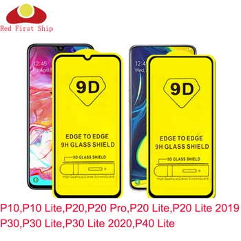 10Pcs 9D Tvrdeného Skla Pre Huawei P10 P20 P30 P40 Lite 2020 Full Screen Protector P20 Pro Lite 2019 kryt film Film 2.5 D 9H