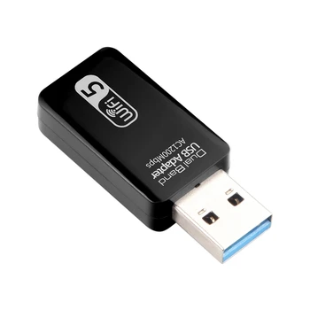 AC1200Mbps USB Bezdrôtovej Sieťovej Karty 2.4 GHz/5.0 GHz Dual Band WiFi USB3.0 Gigabitovú Sieť LAN Adaptéru