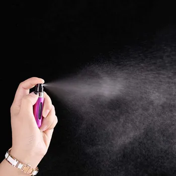 5ml naplniteľné mini parfum spray fľaša hliníkový prenosný sprej rozprašovač pre kozmetika, cestovanie kontajner parfum fľašu