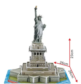 Socha Slobody Spojené Štáty Vzdelávania 3D Papier DIY Skladačka 3395 Puzzle Model Vzdelávacie Hračka Súpravy Deti Chlapec Darček Hračka