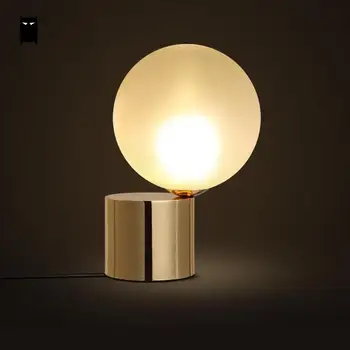 Zlato, Železo Mliečne Sklo Loptu Tieni Stolná Lampa Moderné Zariadenie Nordic Creative Módu V Štýle Art Deco Stôl Svetlo Luminaria Spálňa Posteli