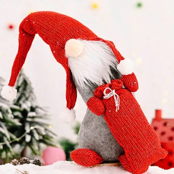 Vianočné Anonymný Krivý Krku Švédsky Tomte Gnome Ozdoby Domova