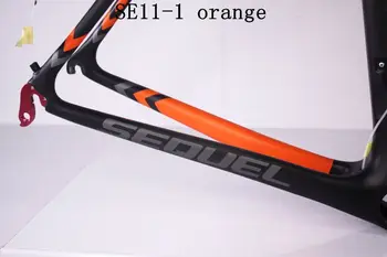 Orange 765g rám cestnej uhlíka čína cestných bicyklov super svetlo PF30 27.2 vhodné sedlovka bicykel rám