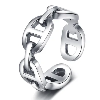 Nové Reálne 925 Sterling Silver Reťaze, Prstene Pre Ženy Veľký Prst Krúžky Pre Unisex Šperky Mužov