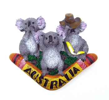 Roztomilý Austrálsky Koala Šípky Tvorivé 3D Chladnička Magnet Domov Decortion Magnety na Chladničku cestovného Ruchu Suvenírov Magnetických Nálepiek