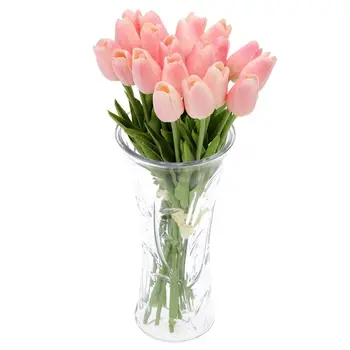 Hot Predaj 20PCS Umelé Tulipán Kvety Jedno Dlhé Stonky, Kytice Skutočný Dotyk Krásne Simulácia Kvety pre Domáce Izba Strana W