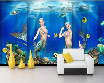 Abstraktných de parede Podmorský Svet, Palác Rímskeho Stĺpec 3D animovaný tapety,obývacia izba, detská izba gauč TV joj vlastné nástenné maľby