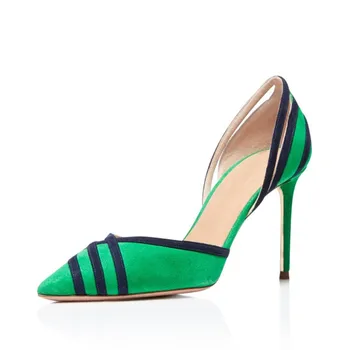 Nové Plus Veľkosť 45 Hot Predaj Stručné Strany Topánky Ženu Sexy Ukázal Prst Ženy Lete Zelené Späť-popruh Sandále TL-A0276