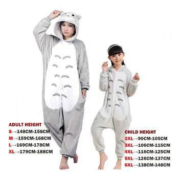 Hot Predaj Jeseň Zima Jednorožec Pyžamo Sady Stich Panda Zvierat Flanelové Cartoon Sleepwear Pre Dospelé Ženy, Muži