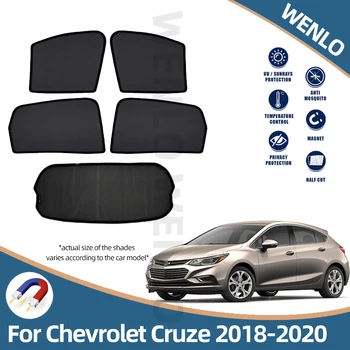Auto Windows Magnetické Slnečník Pre Chevrolet Cruze Hatchback J400 2018-2021 Auto Oka Slnko Odtiene Clonu Záclony Kryt Ochrana