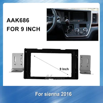 9 Palcový autorádia Fascia Pre Toyota Sienna 2016 GPS Navigácie doska panel Rám Fascias
