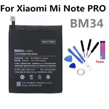 BM34 Mobilný Telefón Batéria Pre Xiao Mi POZNÁMKA PRO Reálne možnosti 3090mAh Náhradné Li-ion Batéria