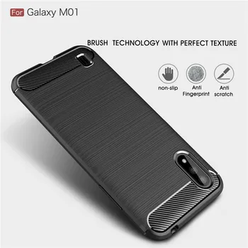 Pre Samsung Galaxy Note 20 Prípade Uhlíkových Vlákien Plný Shockproof Silikónové Brnenie Puzdro Pre Galaxy A01 A11 M01 M11 A21 A21s Poznámka 20