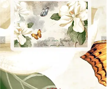 Custom vintage tapetu, motýľ kvetinové tapety nástenná maľba pre obývacej izby, spálne, gauč, TV joj, tapeta na stenu