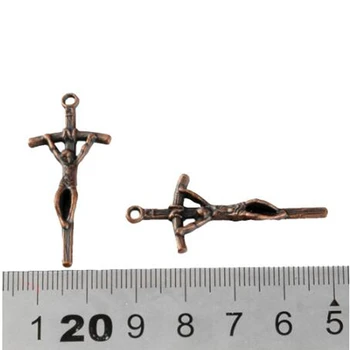 Ježiš Kristus Kríž, Kríž Náboženské Kúzlo Prívesky 15Pcs/ veľa 17.8x41.5 mm Hliníkový Šperky DIY Nosenie Náhrdelníku Starožitné medi A-328